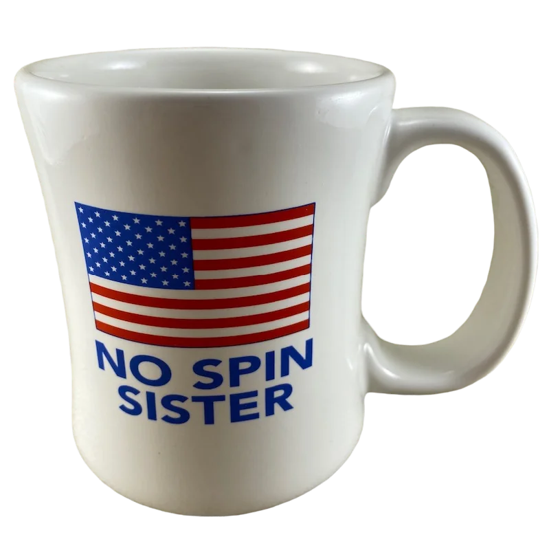 colorful tea mugs -Bill O'Reilly No Spin Sister United States Flag White Mug Ceramic Source