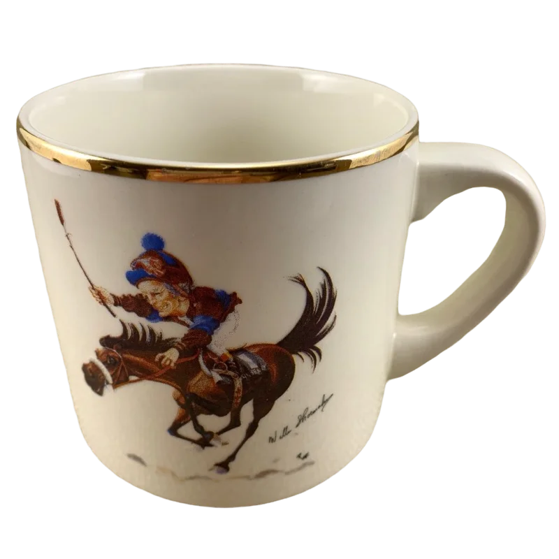 glass cups for coffee -Bill Shoemaker Day September 23rd 1984 Arlington Park Mug