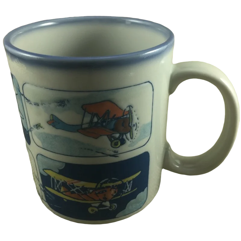 personalized insulated coffee mugs -Biplanes Flying Stamp Mug Otagiri