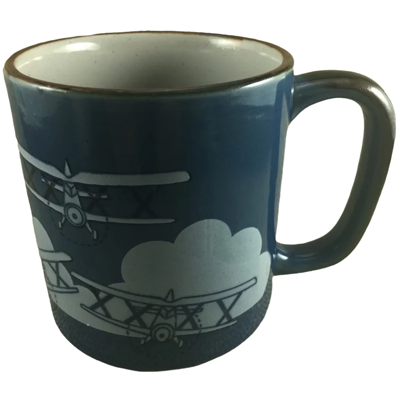 photo coffee mugs for gifts -Biplanes In The Clouds Mug Otagiri