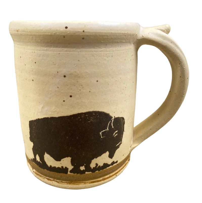 kids coffee mugs -Bison Pottery Mug Dakota Stoneware