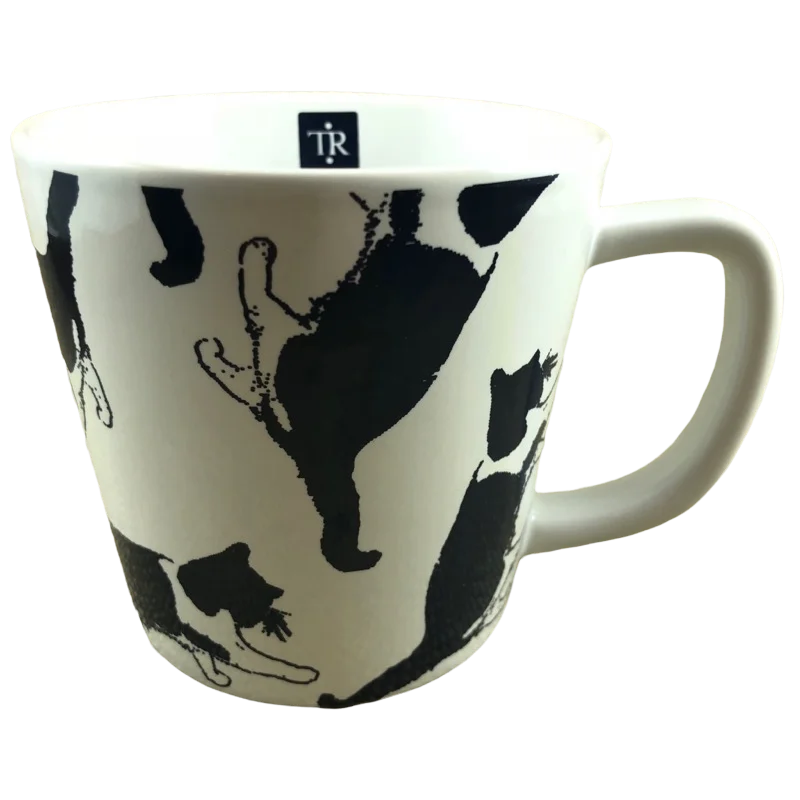 best tea cups for gifts -Black And White Cats Mug Trish Richman