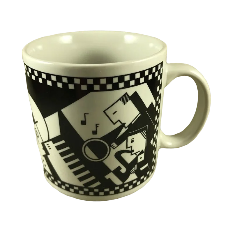 large insulated tumblers -Black And White Musicians Piano Saxophone Trumpet Mug