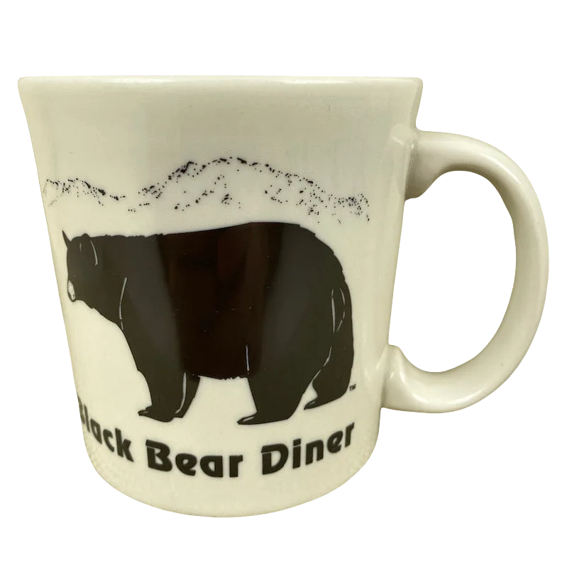 coffee mugs for couples -Black Bear Diner Mug Homer Laughlin China