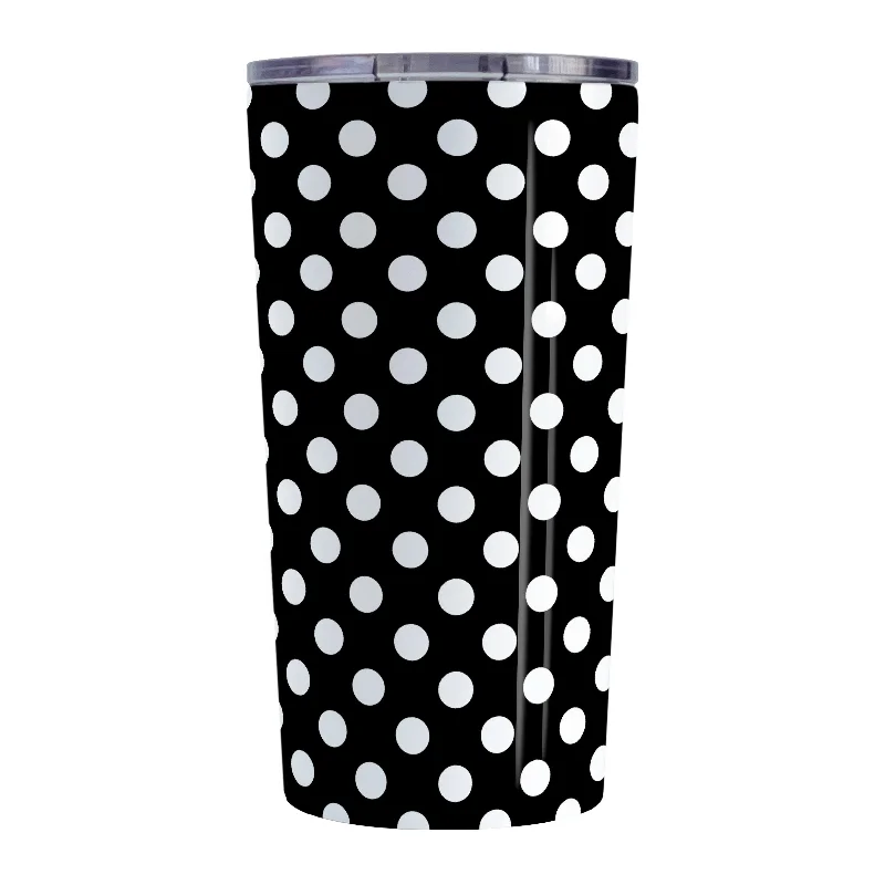 stainless steel tea tumBlack Polka Dot Tumbler Cup