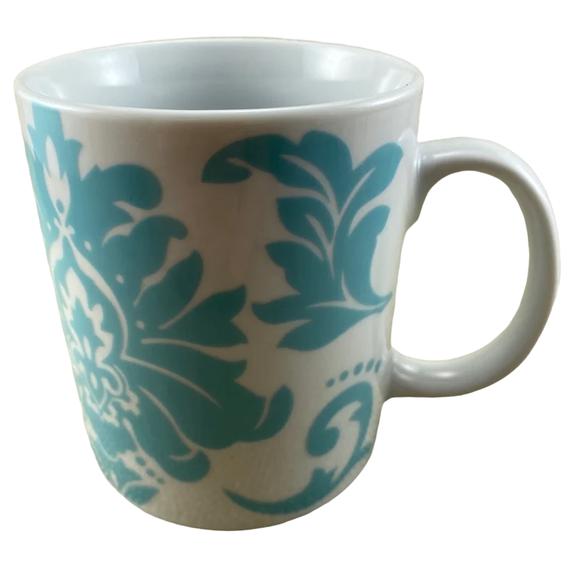 glass cups for coffee -Blue Damask Mug Nanette Lepore