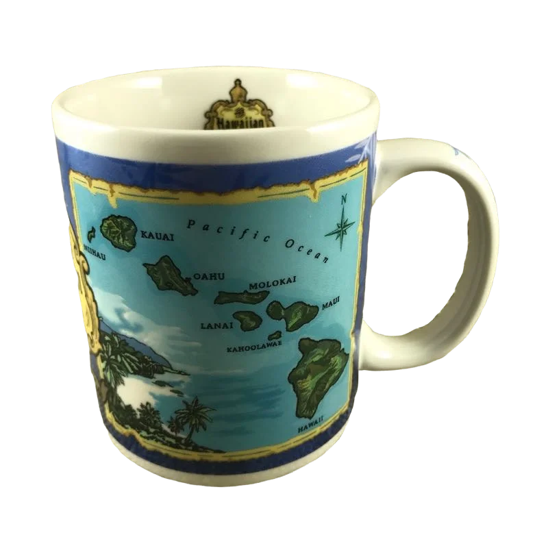 glass coffee tumblers -Blue Island Chain Mug The Islander Group