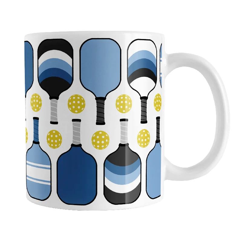 unique travel coffee mugs -Blue Pickleball Mug