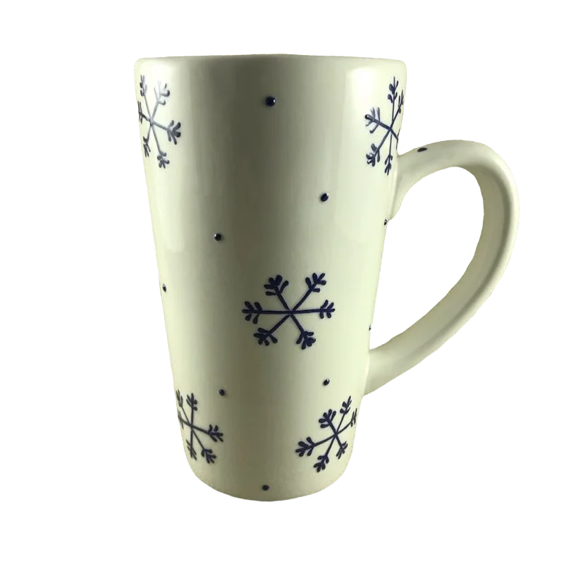 cute coffee mugs -Blue Snowflakes And Dots Mug K.I.C