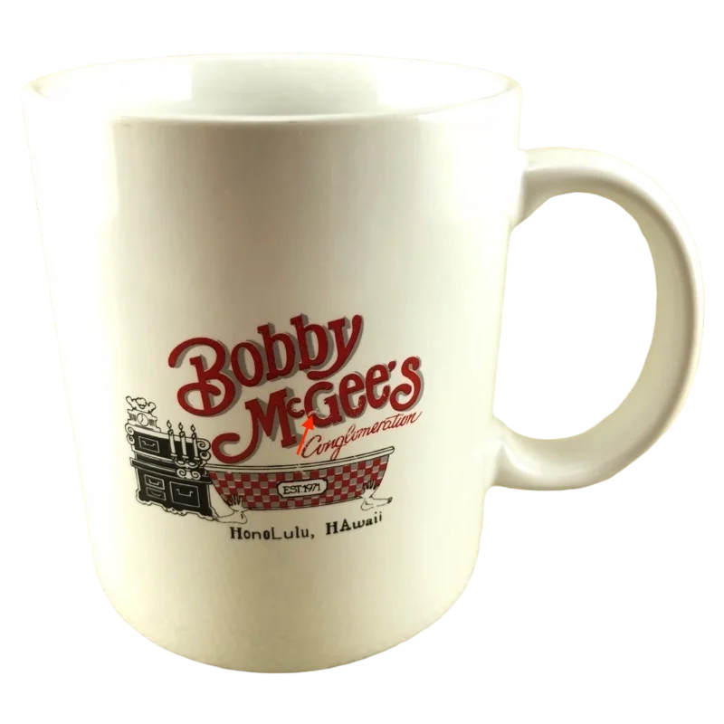 cute tea mugs for gifts -Bobby McGee's Conglomeration Honolulu Hawaii Mug