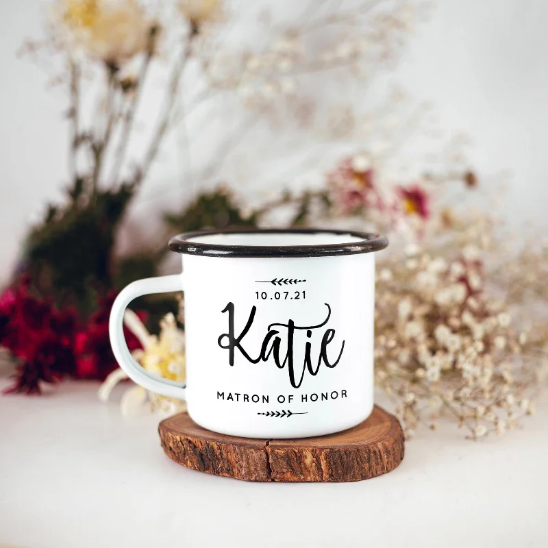 best tea cups for gifts -Bridesmaid Bridal Party Camping Mugs