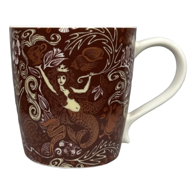 coffee mugs for couples -Bronze Siren Seashells And Flowers Anniversary Mug 2009 Starbucks