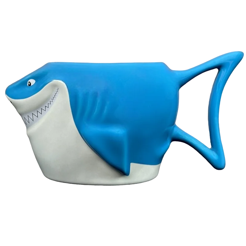 glass travel mugs -Bruce The Shark Finding Nemo 3D Figural Mug Disney Store