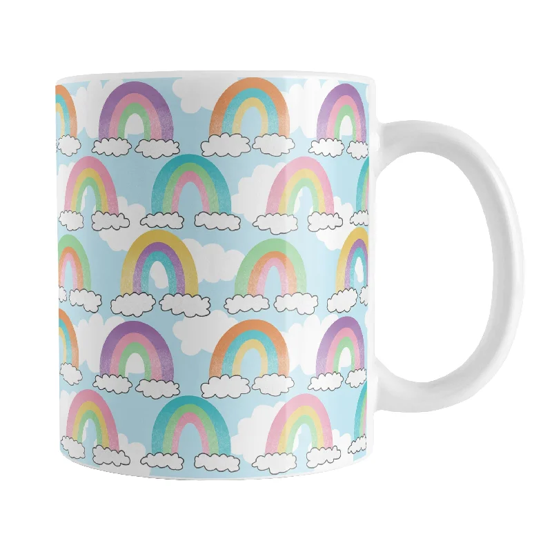 travel coffee mugs for hiking -Colorful Rainbows Sky Pattern Mug