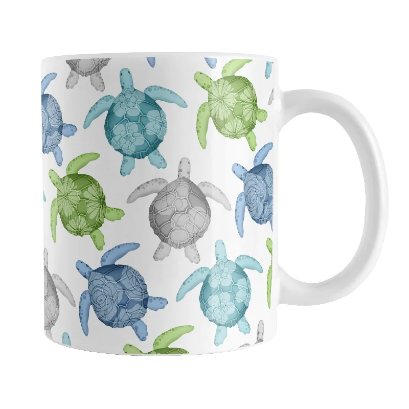 coffee cups with lid -Cool Sea Turtles Pattern Mug