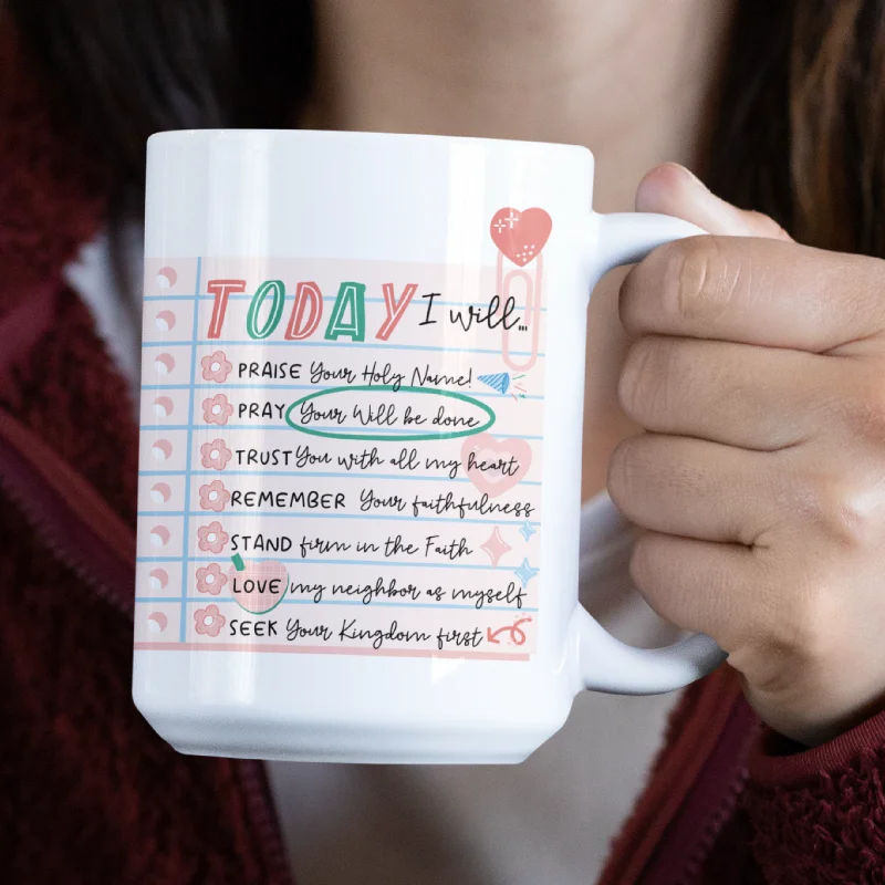 mugs with motivational quotes -Christian To-Do List Coffee Mug