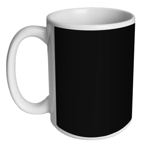 tea cups with saucer -Custom Coffee Mug - Black - 15 ounce