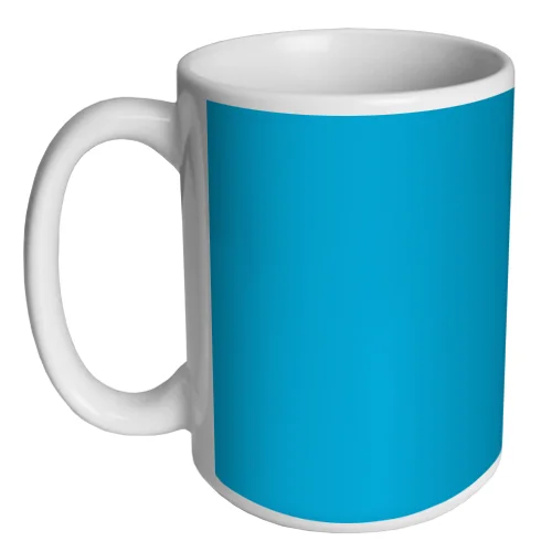 trendy coffee cups -Custom Coffee Mug - Blue - 15 ounce