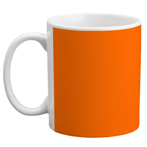 durable coffee cups -Custom Coffee Mug - Orange - 11 ounce