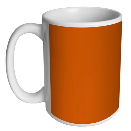 personalized ceramic cups -Custom Coffee Mug - Orange - 15 ounce