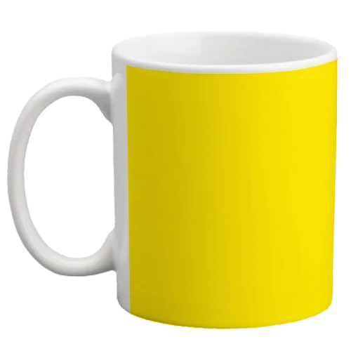 small tea cups -Custom Coffee Mug - Yellow - 11 ounce