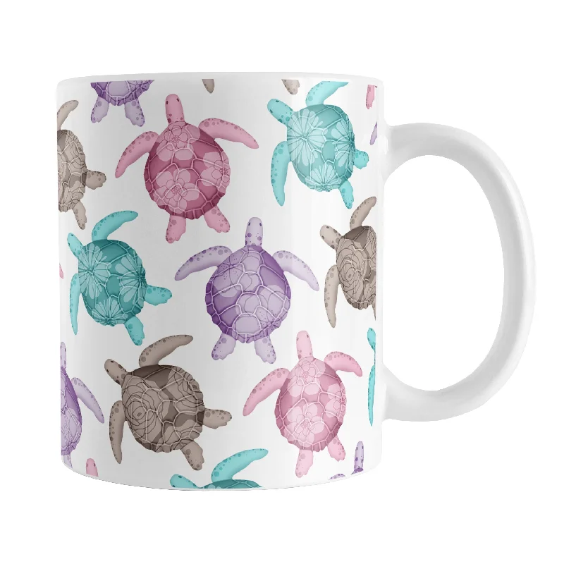 unique personalized coffee mugs -Cute Sea Turtles Pattern Mug