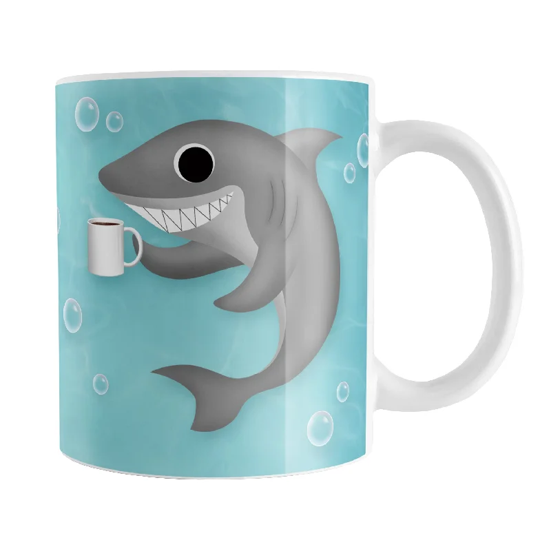 coffee cups for couples with names -Cute Underwater Coffee Shark Mug