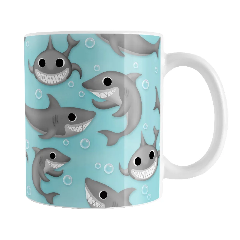 durable coffee cups -Cute Underwater Shark Pattern Mug