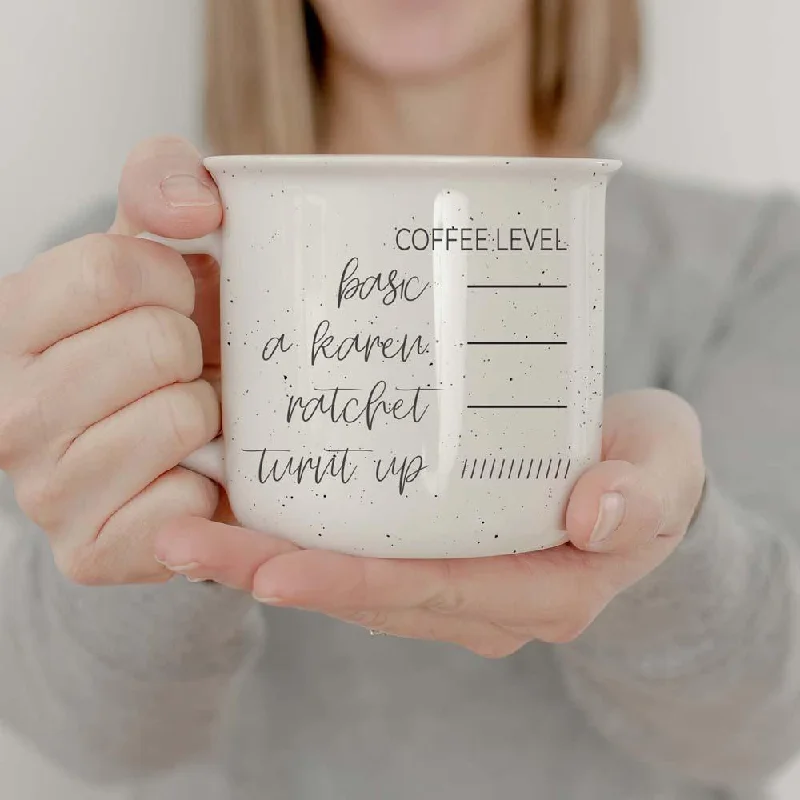 funny coffee cups for gifts -Coffee Level 14.5oz