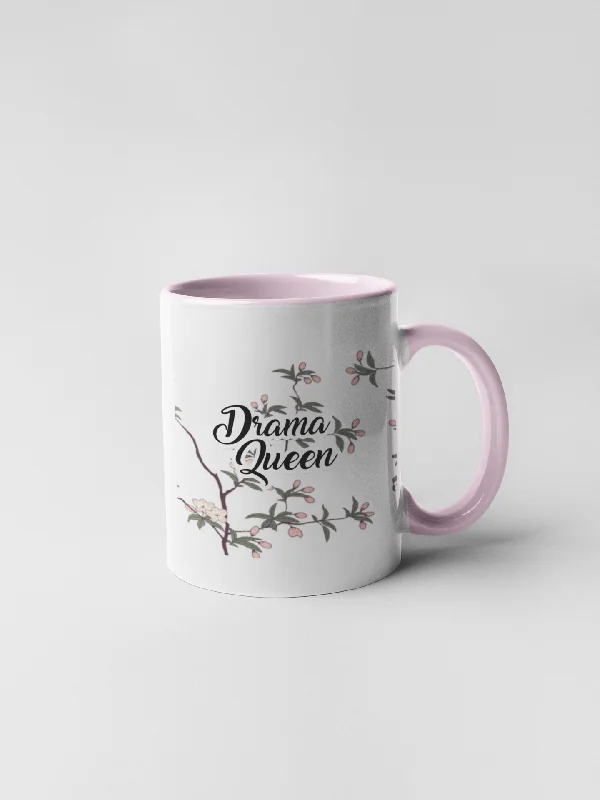 best ceramic mugs -Drama Queen Mug - Floral Delicate and Fancy