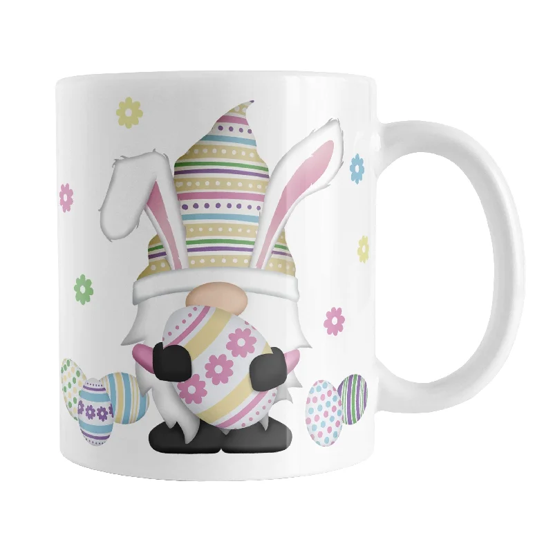 stainless steel mugs with lid -Easter Eggs Bunny Gnome Mug