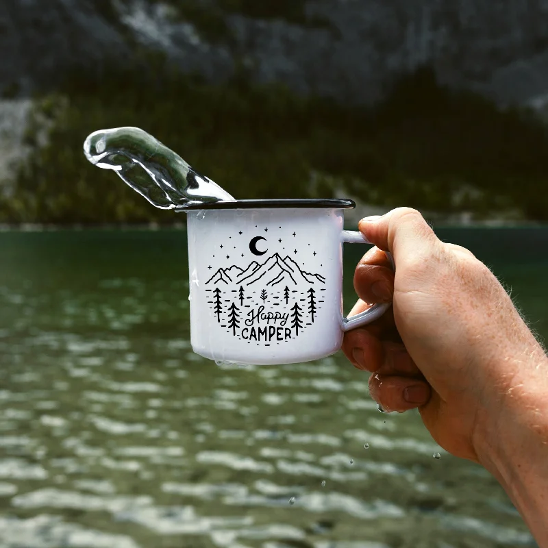 custom engraved coffee cups -Happy Camper Coffee Mug