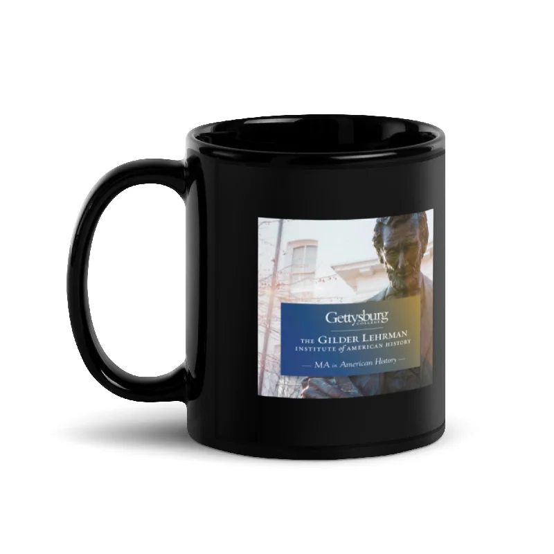 engraved coffee cups -Gettysburg College-Gilder Lehrman MA in American History mug (black)