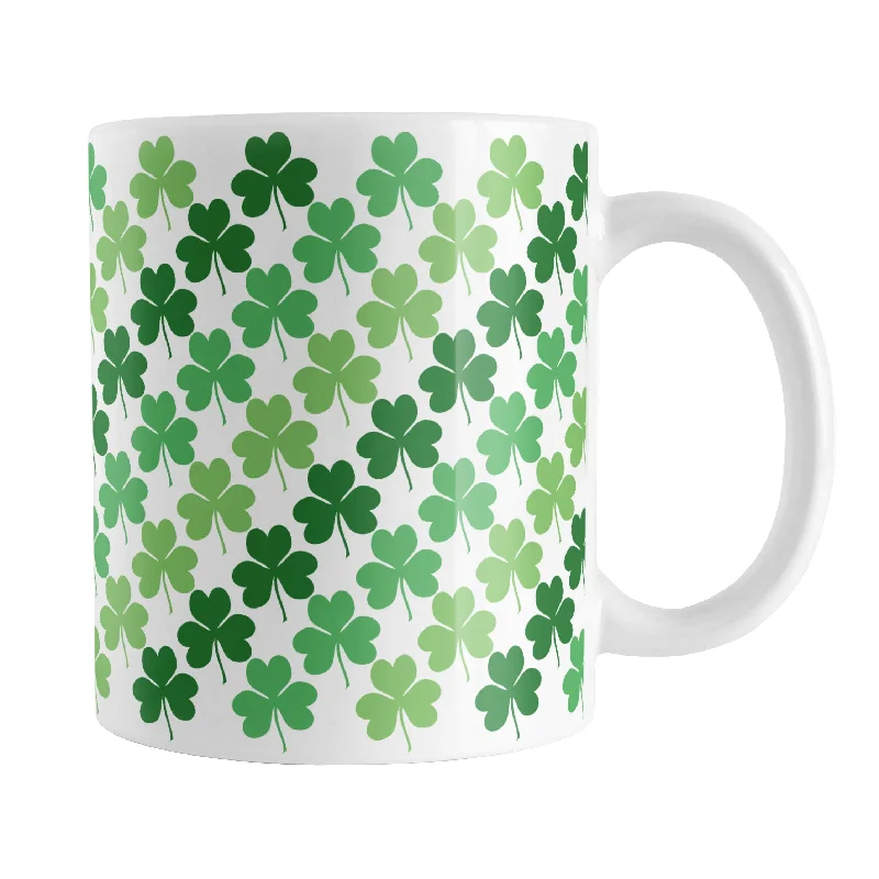 glass coffee cups -Green Clovers Mug