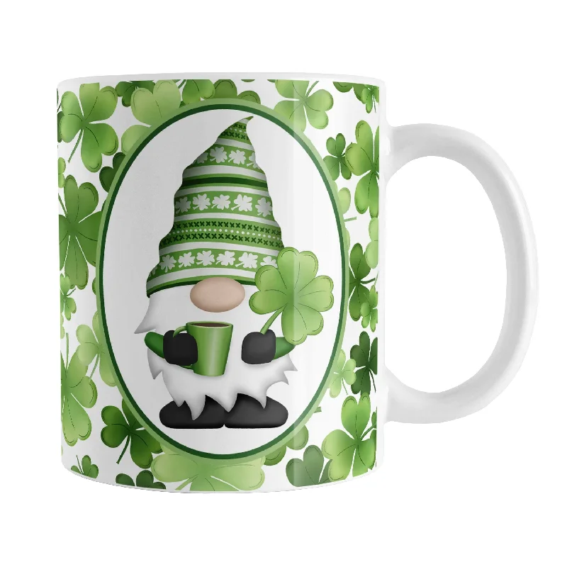 funny tea cups -Green Gnome Shamrocks Mug