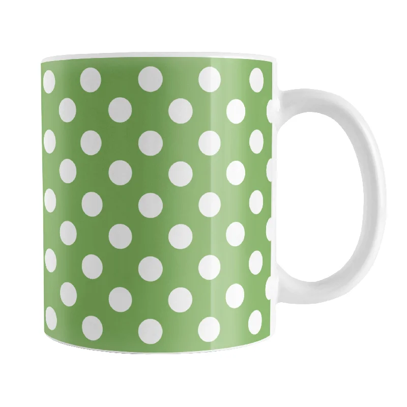 stylish personalized tea mugs -Green Polka Dot Mug