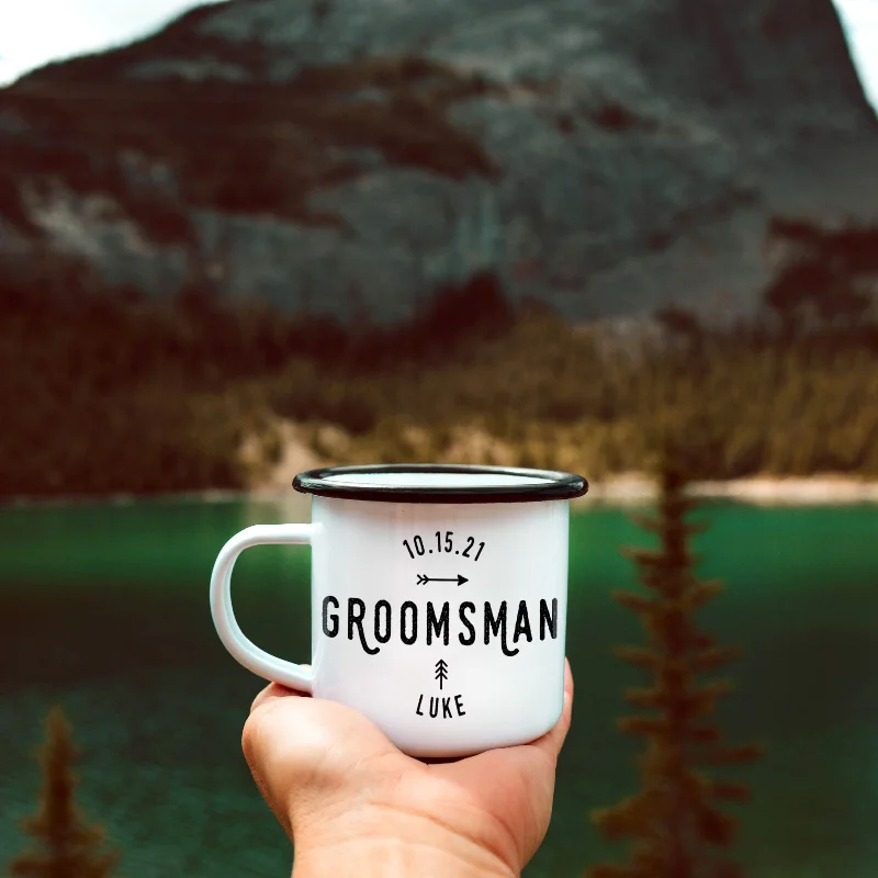 insulated tea cups -Groomsman Best Man Camping Mugs