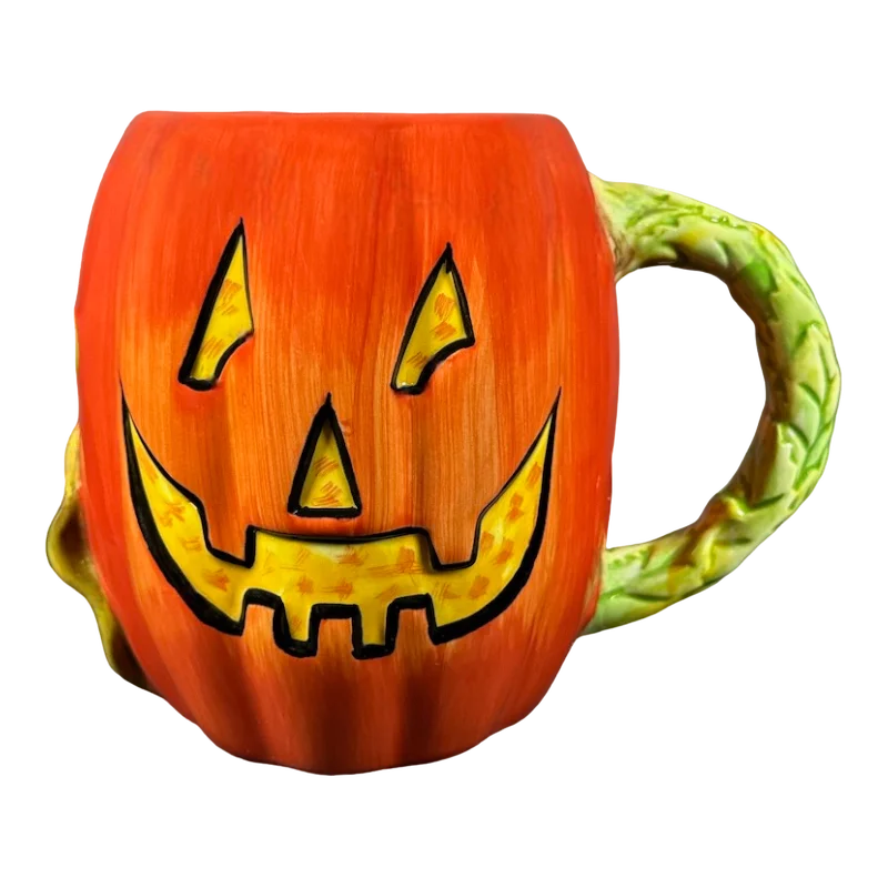 novelty coffee mugs -Halloween Pumpkin Susan Winget 3D Figural Mug Certified International