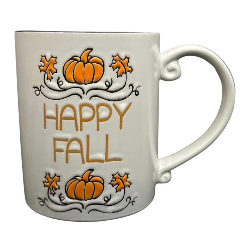 tall coffee mugs -Happy Fall Pumpkins And Leaves Mug Spectrum Designz