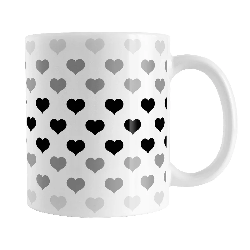 travel tumblers for tea -Hearts in Black Mug