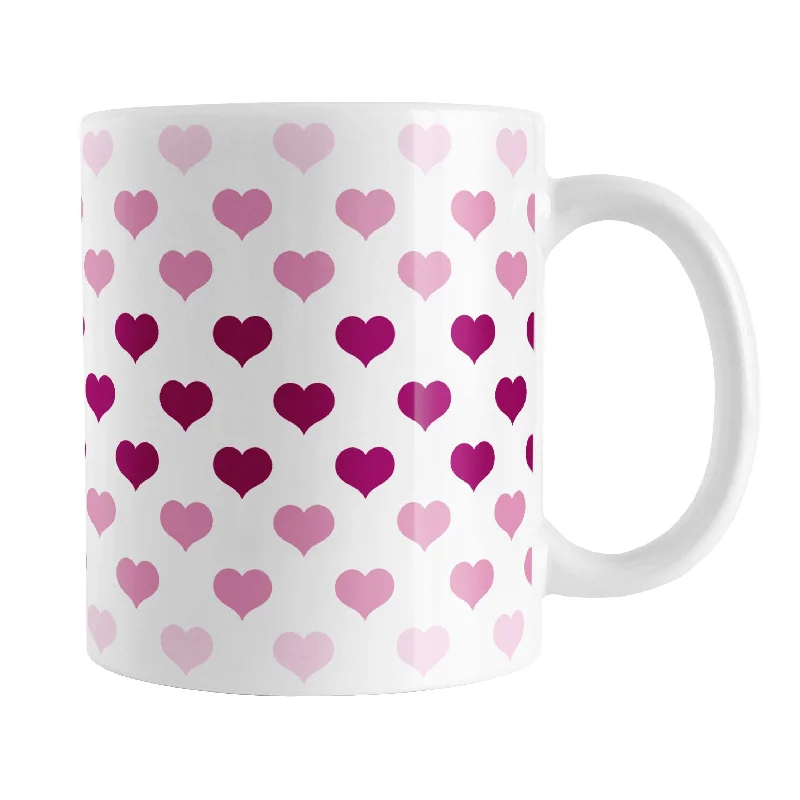 holiday coffee cups -Hearts in Pink Mug