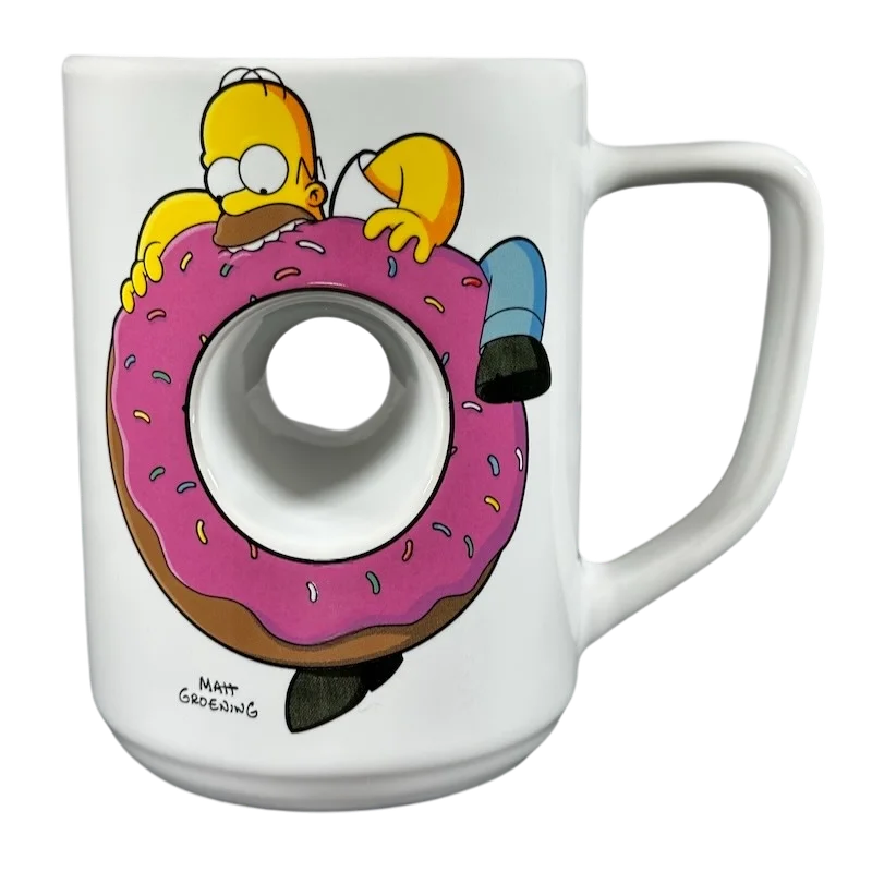 novelty tea cups -Homer Simpson Eating A Donut MMM... Carbs! The Simpsons Universal Studios Mug