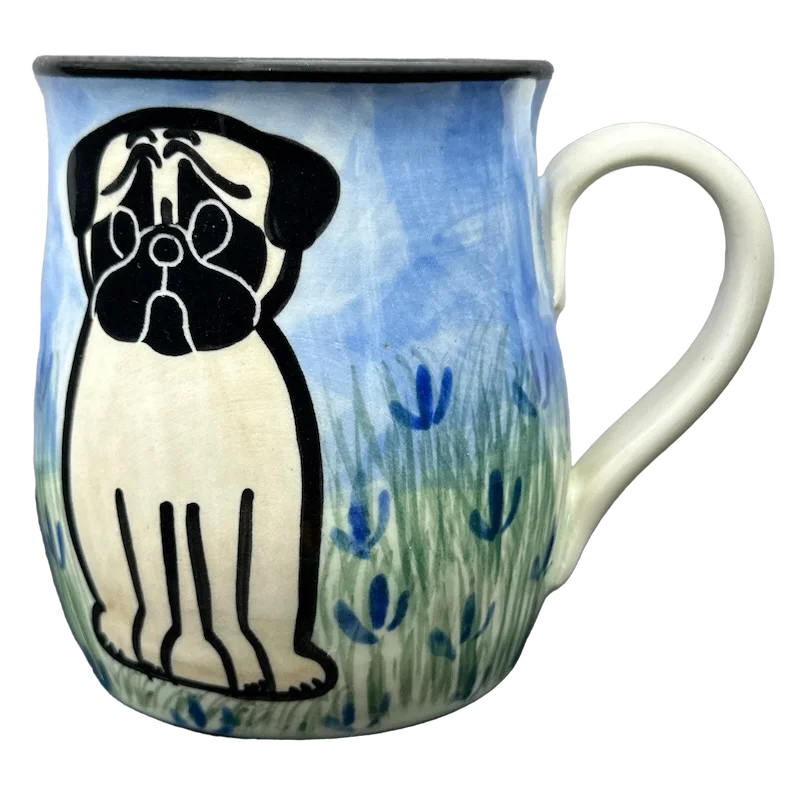 funny coffee cups for work -Karen Donleavy Pug Mug