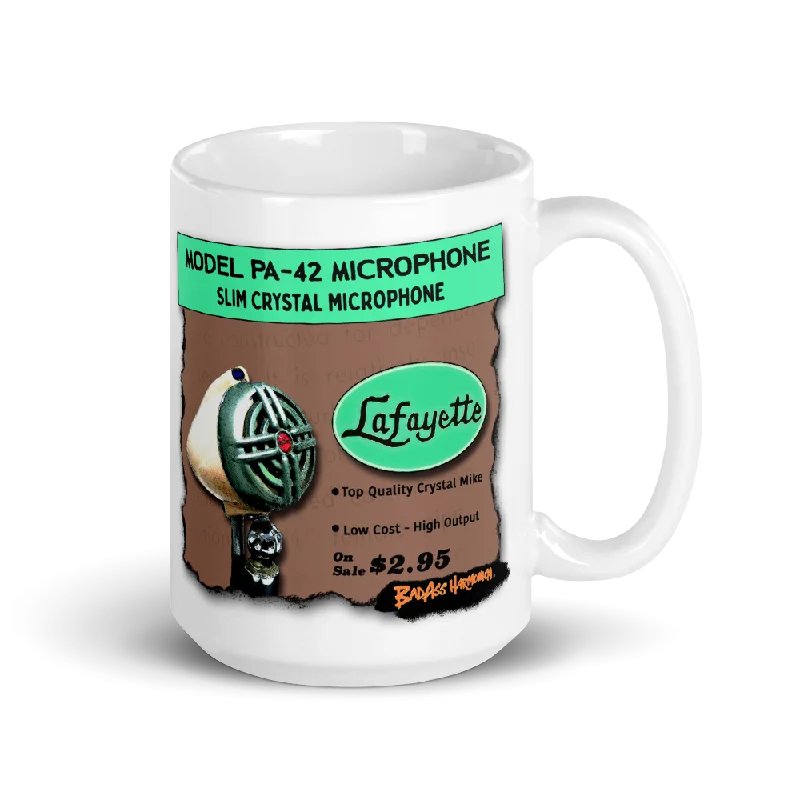 custom travel mugs -Lafayette PA42 Microphone 15oz Mug