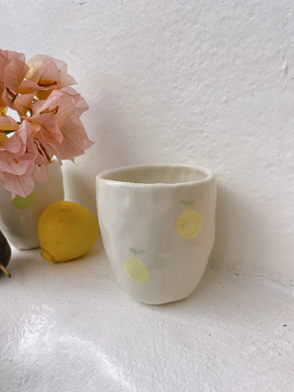 glass tea cups -Lemon hug mug