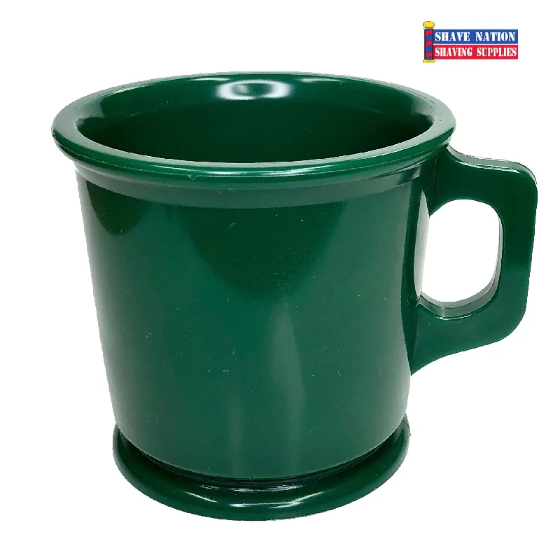 colorful coffee mugs for gifts -Marvy Unbreakable Green Shaving Lather Mug