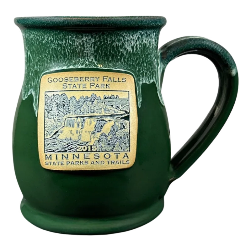 holiday themed coffee mugs -Minnesota State Parks And Trails Gooseberry Falls State Park Limited Edition Mug 2014 Deneen Pottery