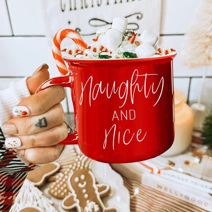 creative coffee mugs -Naughty & Nice Mug