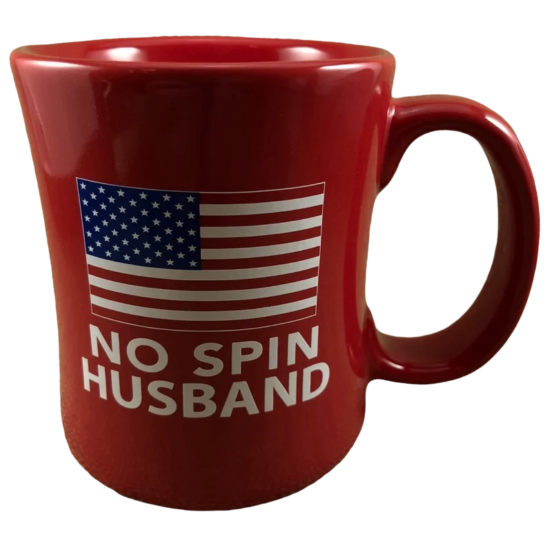 personalized travel tea mugs -Bill O'Reilly No Spin Husband United States Flag Red Mug Ceramic Source