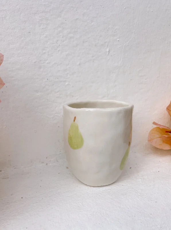 glass coffee cups -Pear hug mug